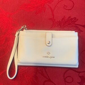 NWOT Nanette Lenore light blue leather wristlet